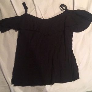Off the shoulder, black shirt , never worn